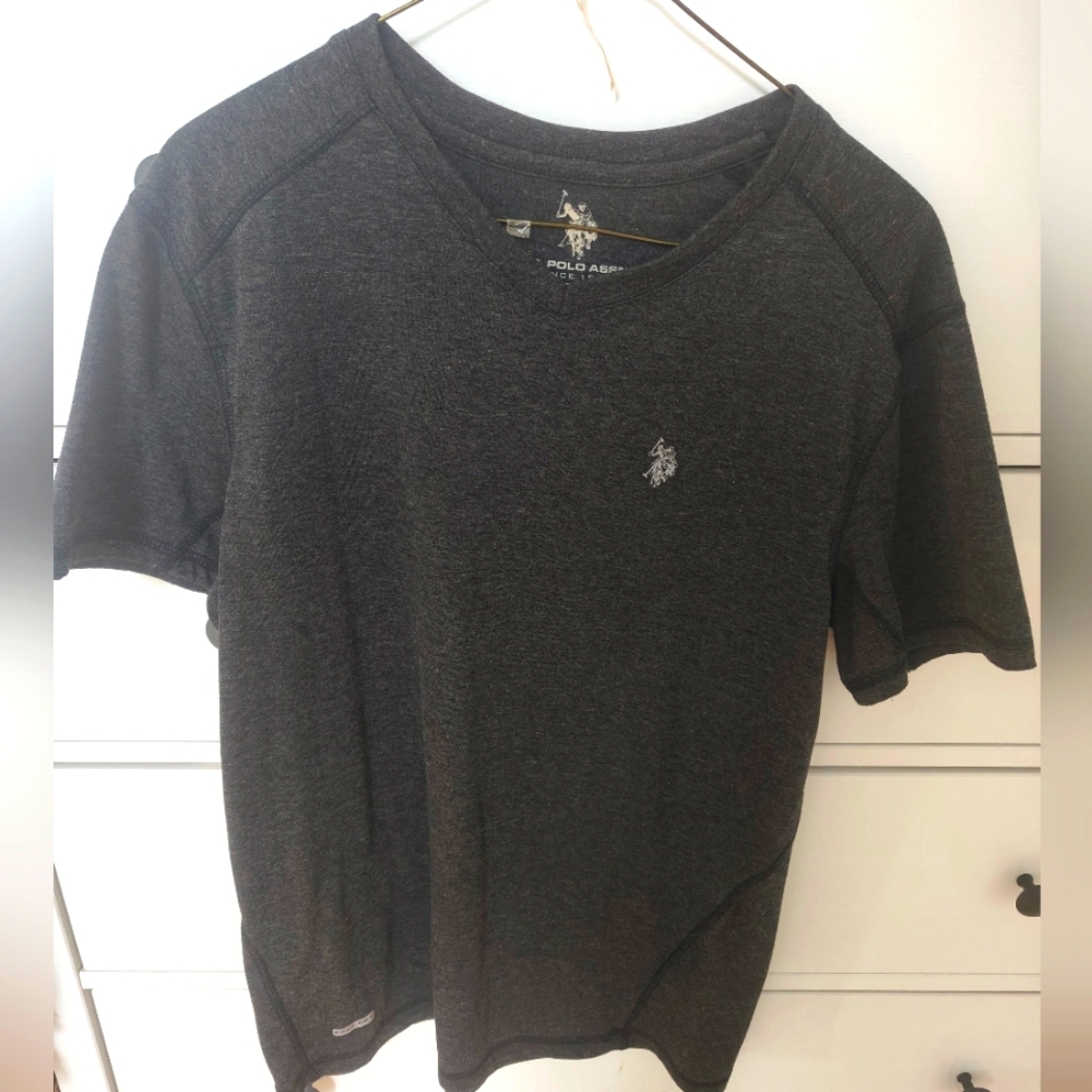 Polo by Ralph Lauren Men's Black V-neck Feel Dry T-Shirt